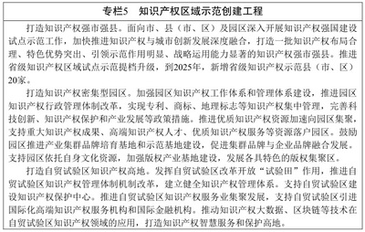 江苏省“十四五”知识产权发展规划